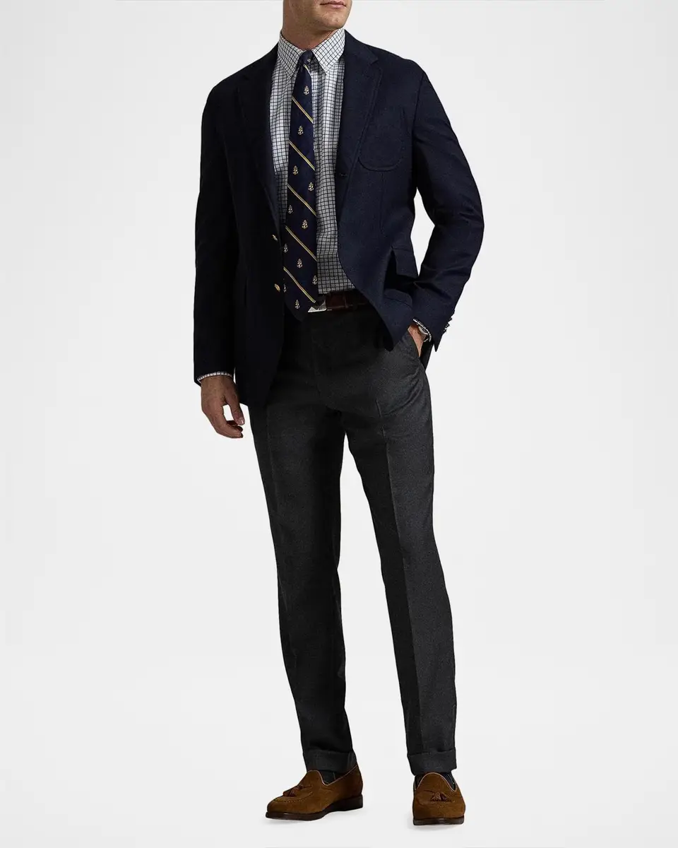 Polo Ralph Lauren Men's Wool Twill Slim-Fit Trousers | Thumbnail 2 Polo Ralph Lauren Men's Wool Twill Slim-Fit Trousers | Thumbnail 2