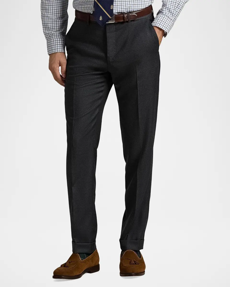 Polo Ralph Lauren Men's Wool Twill Slim-Fit Trousers | Thumbnail 4 Polo Ralph Lauren Men's Wool Twill Slim-Fit Trousers | Thumbnail 4