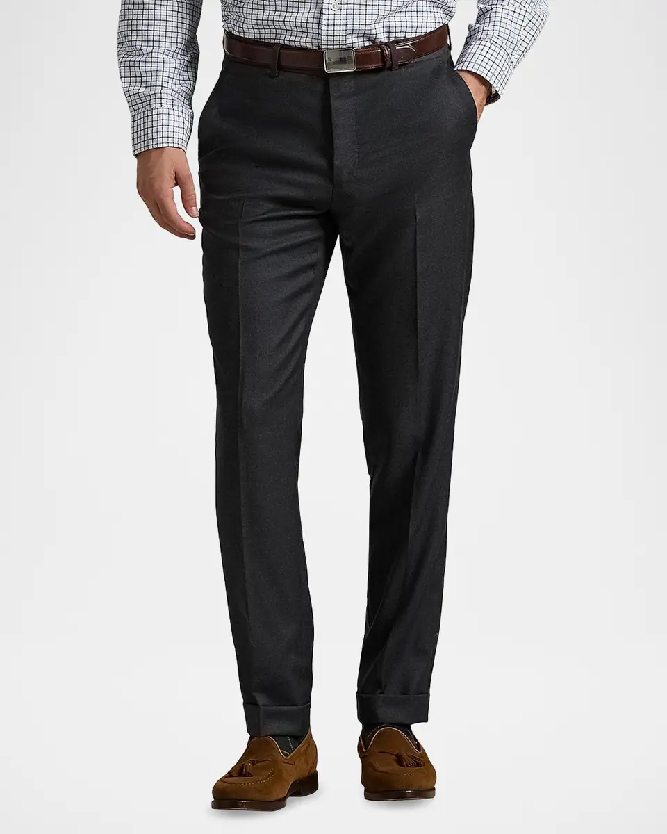 Polo Ralph Lauren Men's Wool Twill Slim-Fit Trousers | Thumbnail 6 Polo Ralph Lauren Men's Wool Twill Slim-Fit Trousers | Thumbnail 6