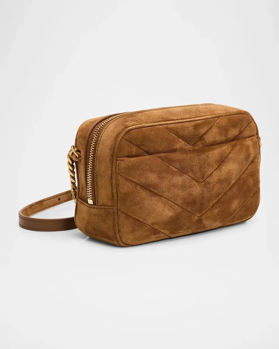 Saint Laurent Loulou YSL Quilted Suede Camera Bag | Thumbnail 3 Saint Laurent Loulou YSL Quilted Suede Camera Bag | Thumbnail 3