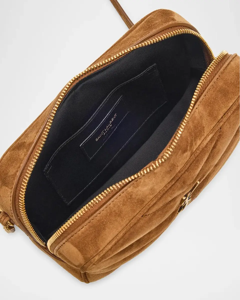 Saint Laurent Loulou YSL Quilted Suede Camera Bag | Thumbnail 4 Saint Laurent Loulou YSL Quilted Suede Camera Bag | Thumbnail 4