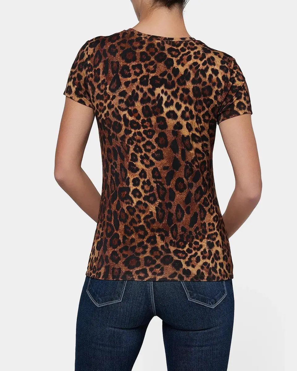 L'Agence Ressi Leopard-Print T-Shirt | Thumbnail 3 L'Agence Ressi Leopard-Print T-Shirt | Thumbnail 3