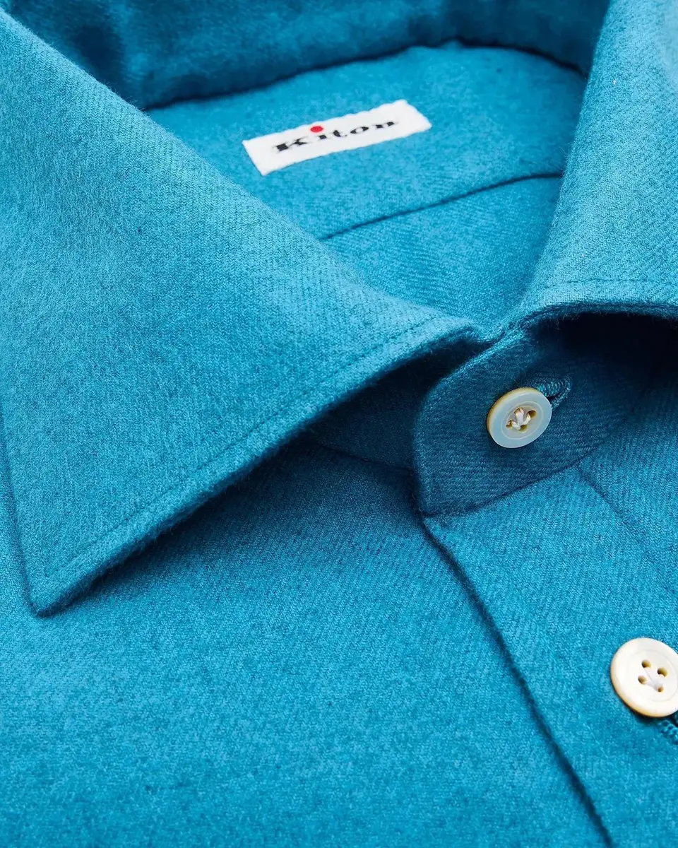 Kiton Men's Cotton Flannel Classic-Fit Dress Shirt | Thumbnail 2 Kiton Men's Cotton Flannel Classic-Fit Dress Shirt | Thumbnail 2