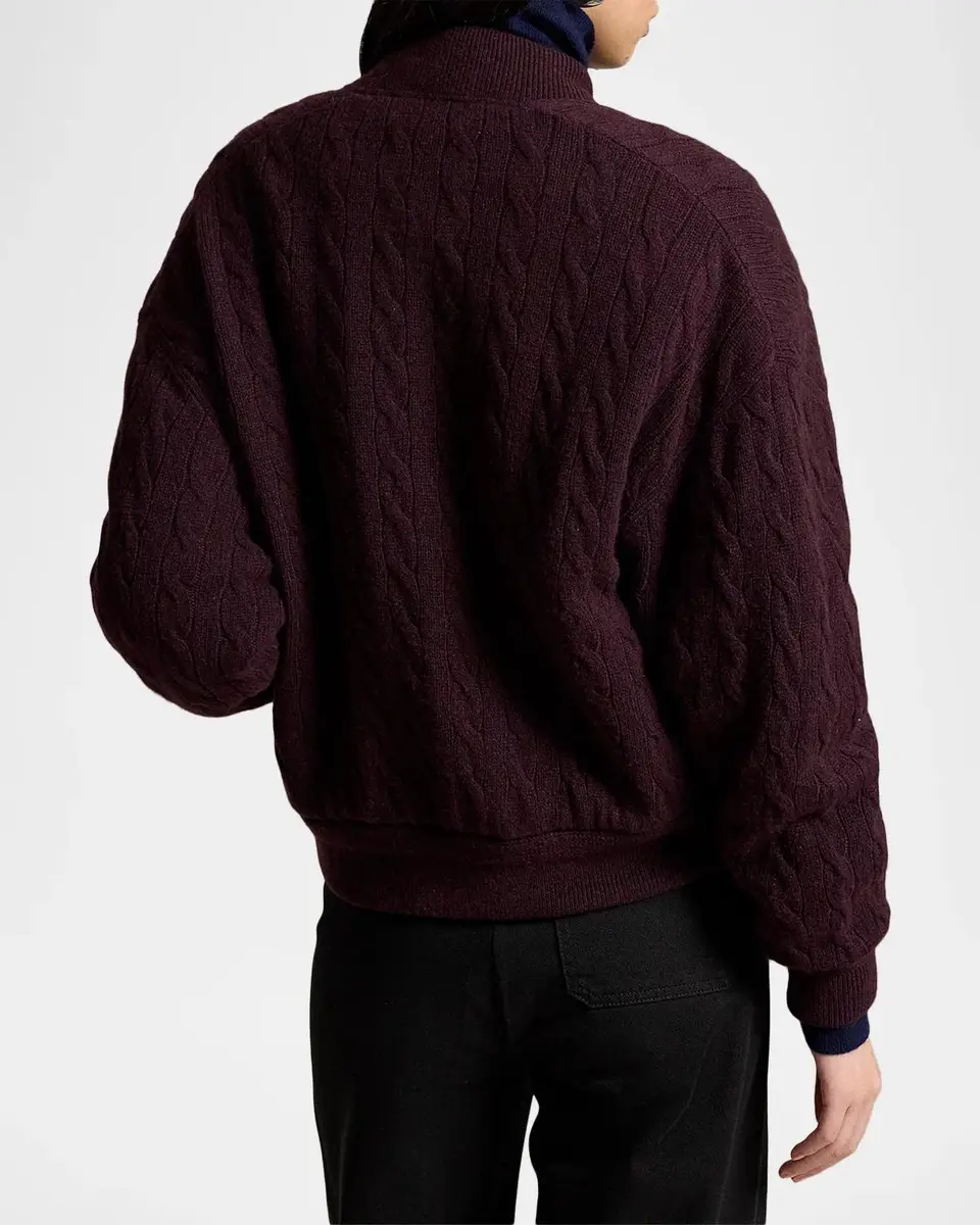 Polo Ralph Lauren Cable-Knit Wool-Cashmere Jacket | Thumbnail 3 Polo Ralph Lauren Cable-Knit Wool-Cashmere Jacket | Thumbnail 3
