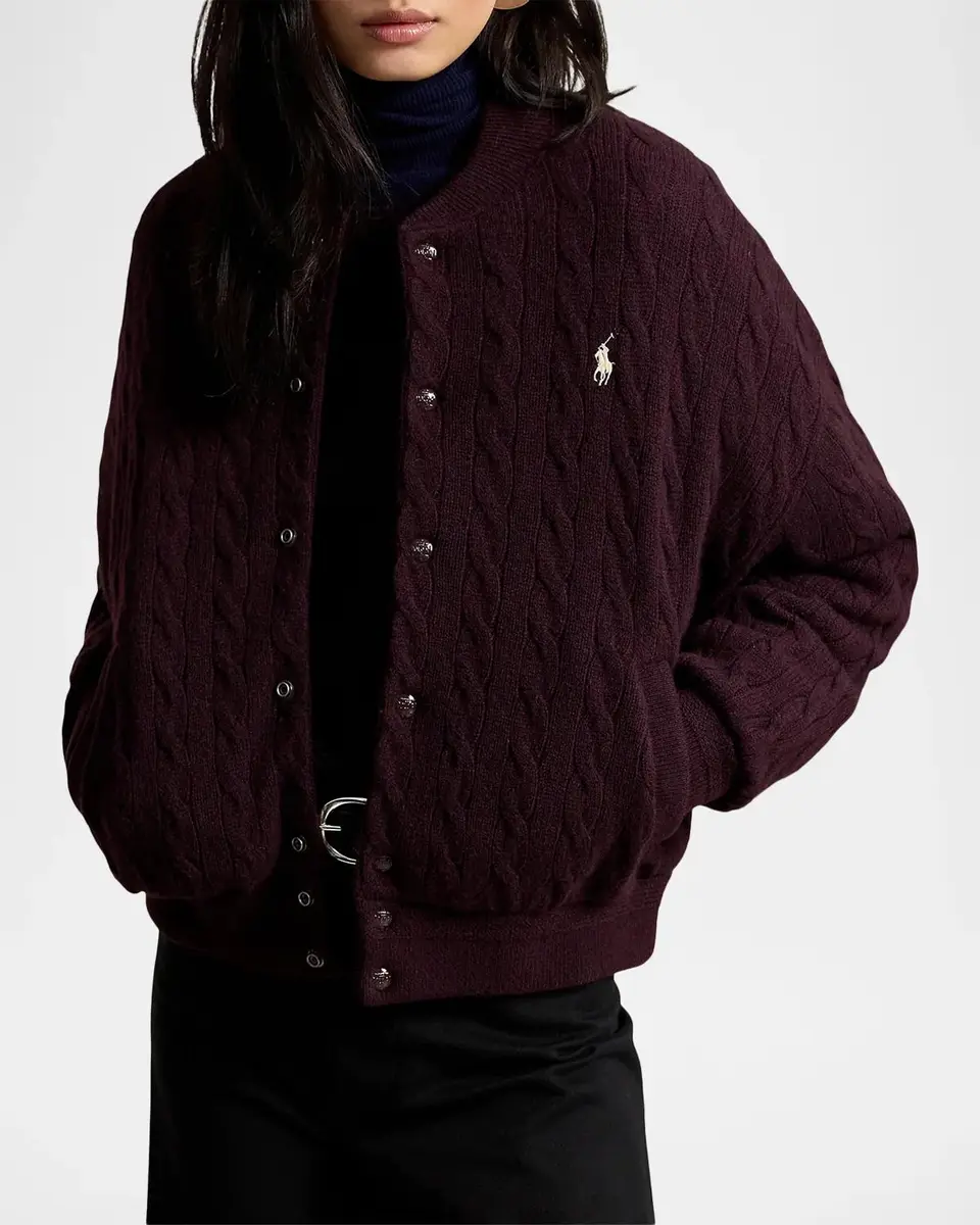 Polo Ralph Lauren Cable-Knit Wool-Cashmere Jacket | Thumbnail 4 Polo Ralph Lauren Cable-Knit Wool-Cashmere Jacket | Thumbnail 4