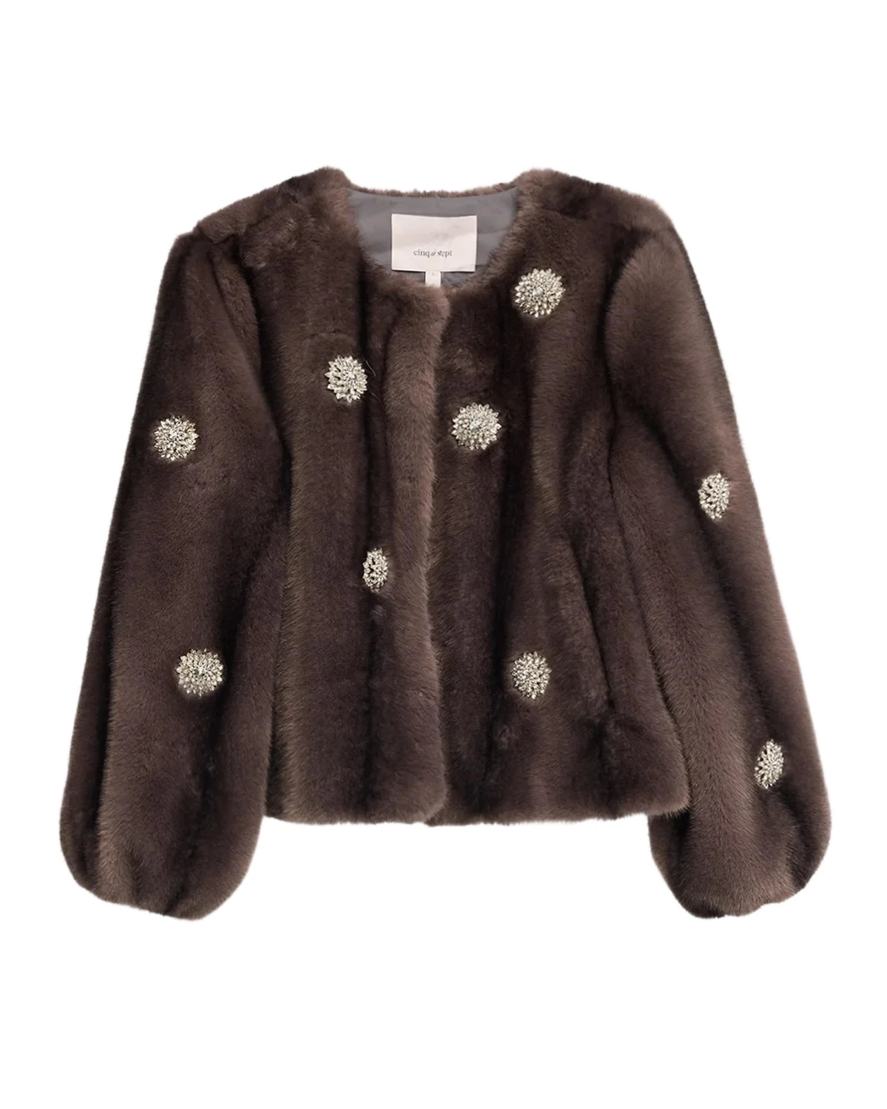 Benson Rhinestone Dahlia Faux Fur Coat Benson Rhinestone Dahlia Faux Fur Coat