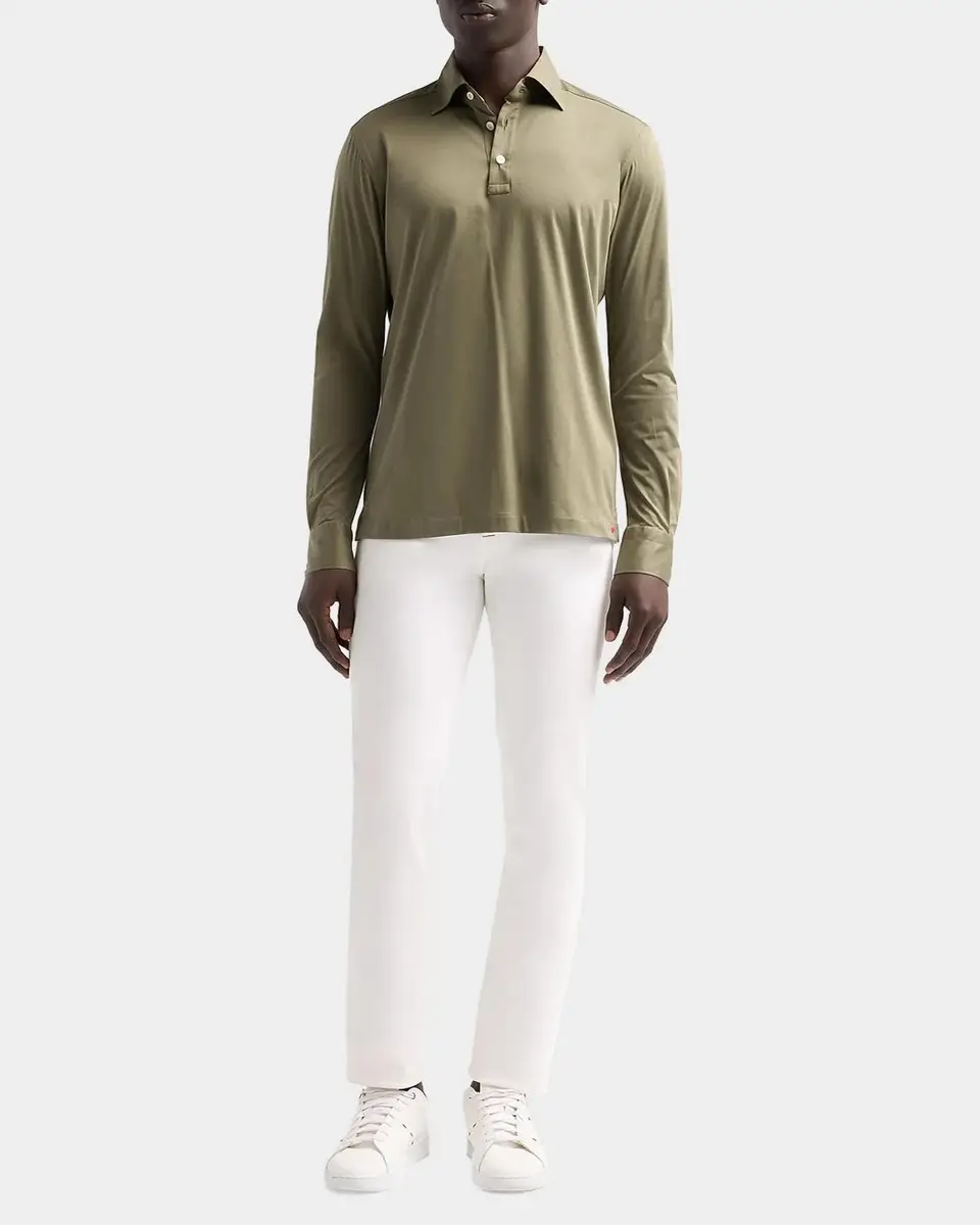Kiton Men's Cotton Piqué Polo Shirt | Thumbnail 2 Kiton Men's Cotton Piqué Polo Shirt | Thumbnail 2