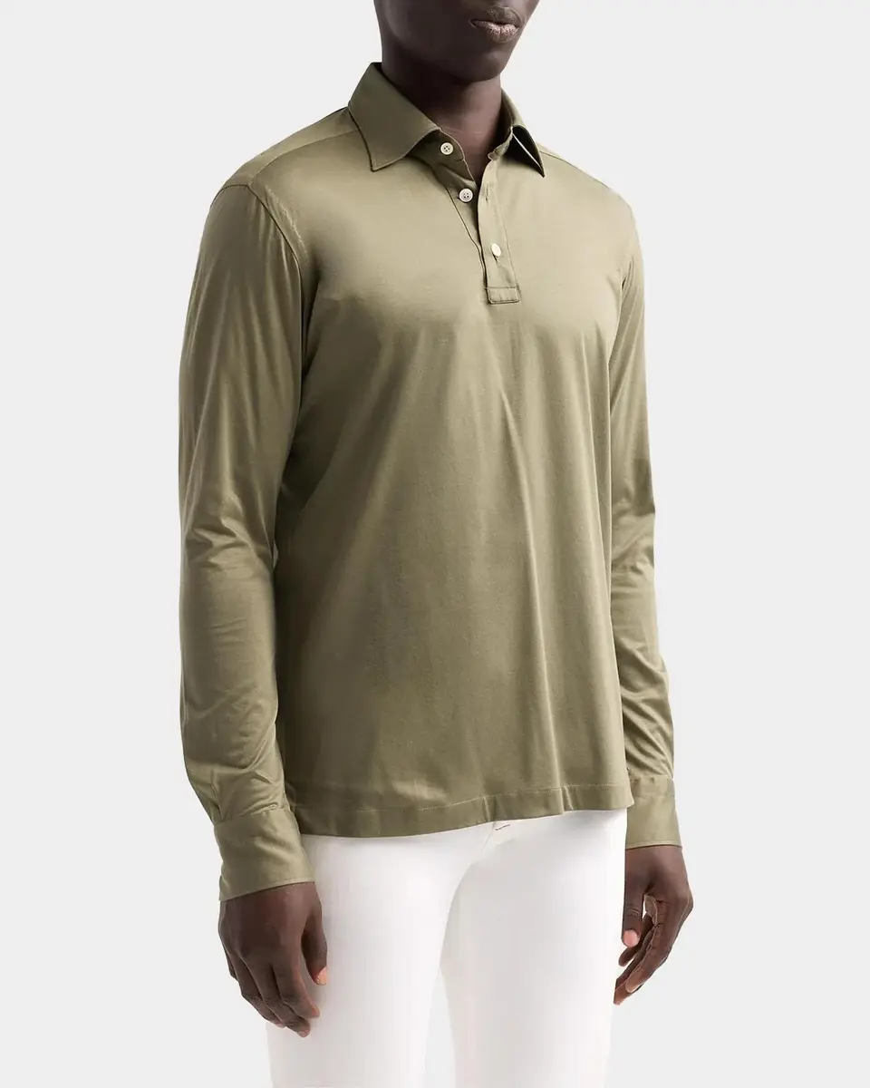 Kiton Men's Cotton Piqué Polo Shirt | Thumbnail 4 Kiton Men's Cotton Piqué Polo Shirt | Thumbnail 4
