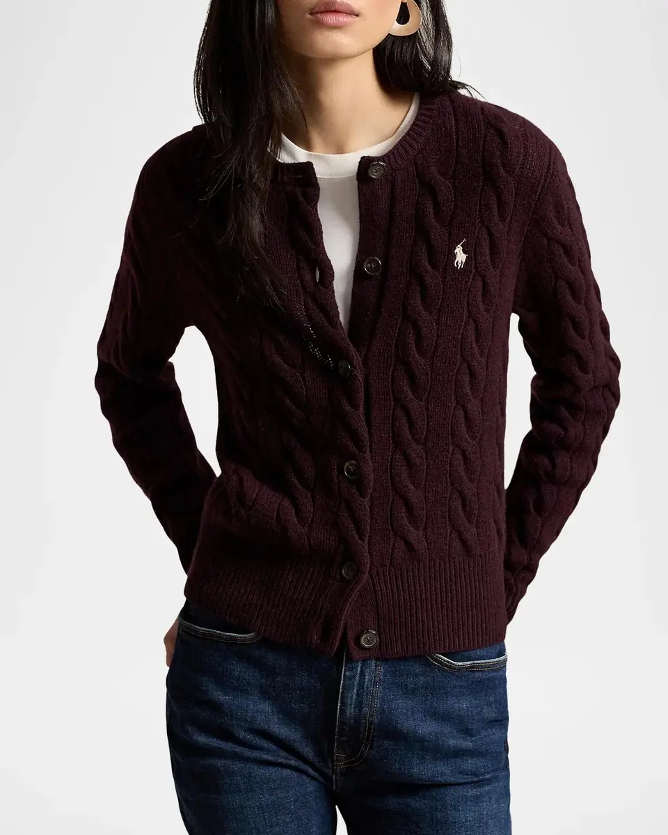 Polo Ralph Lauren Cable-Knit Wool-Cashmere Cardigan | Thumbnail 4