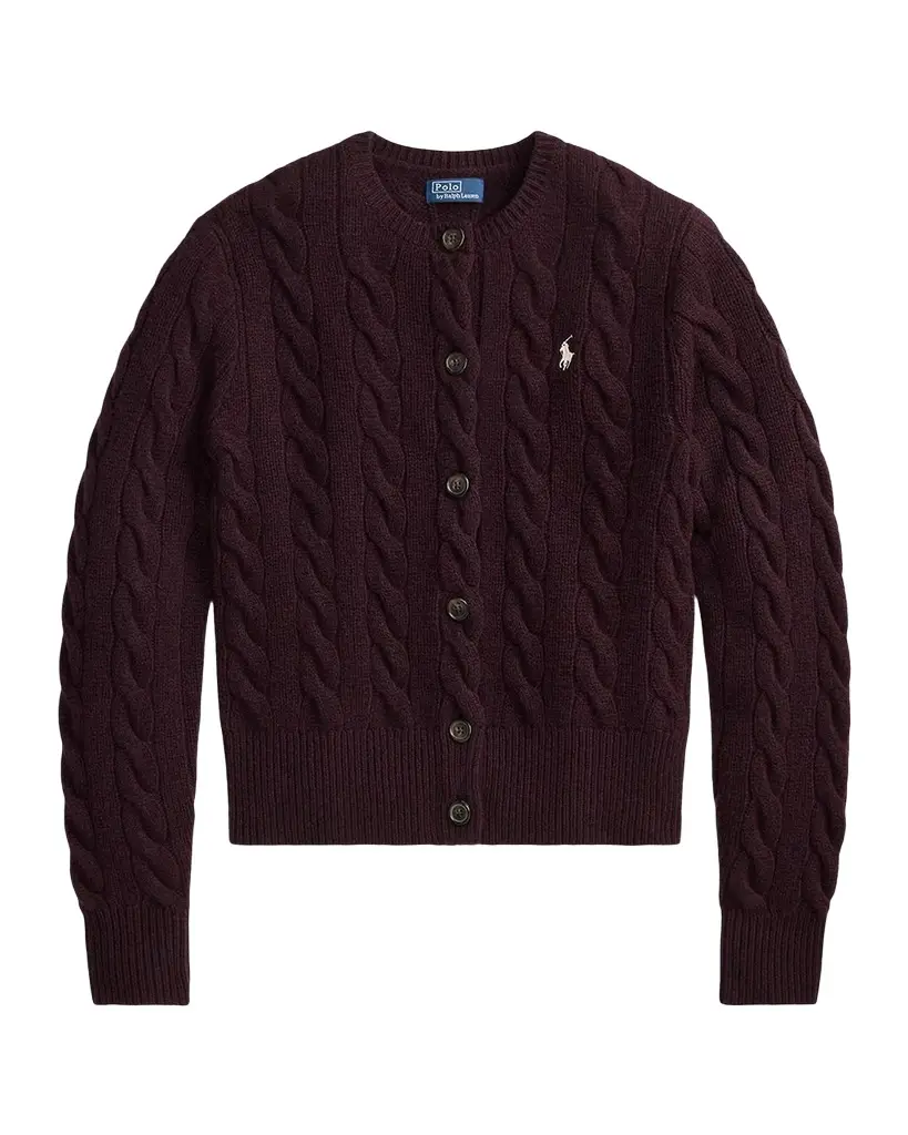 Cable-Knit Wool-Cashmere Cardigan Cable-Knit Wool-Cashmere Cardigan