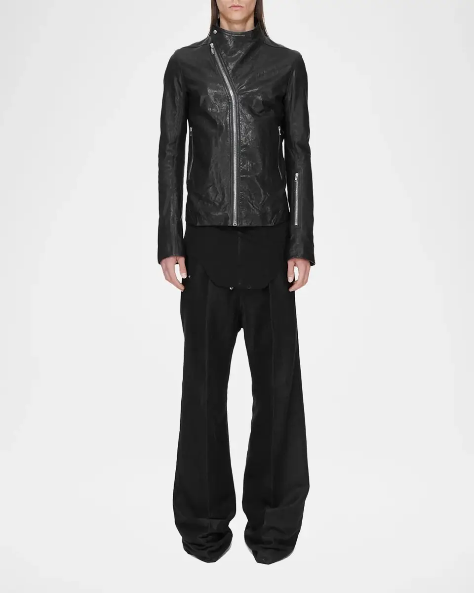 Rick Owens Men's Release Leather Jacket | Thumbnail 2