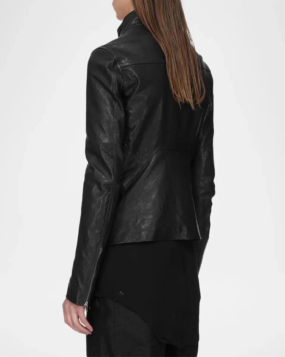 Rick Owens Men's Release Leather Jacket | Thumbnail 3