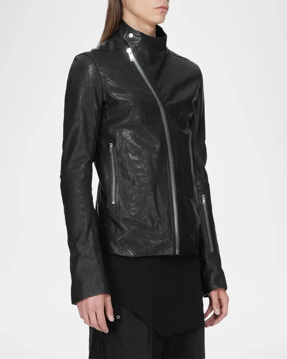 Rick Owens Men's Release Leather Jacket | Thumbnail 4