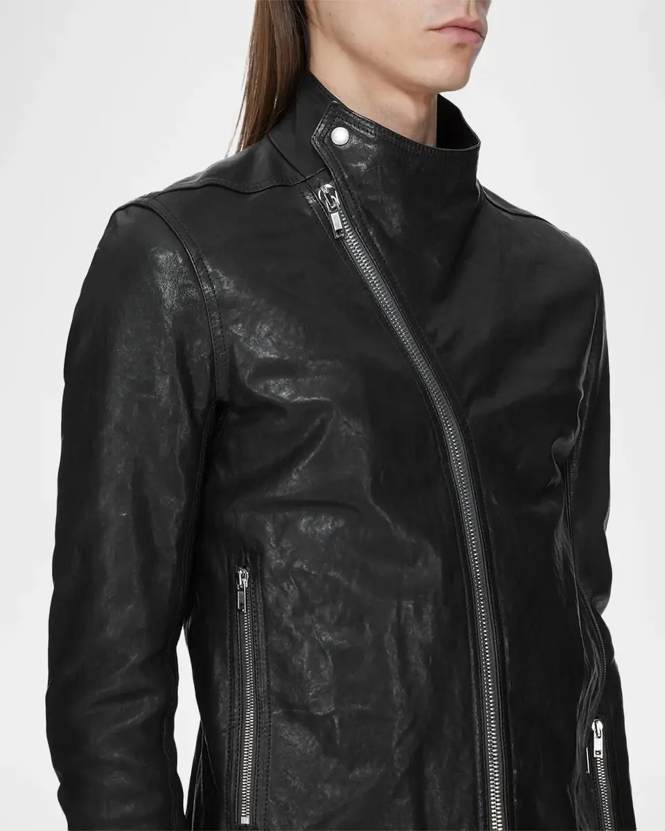 Rick Owens Men's Release Leather Jacket | Thumbnail 5