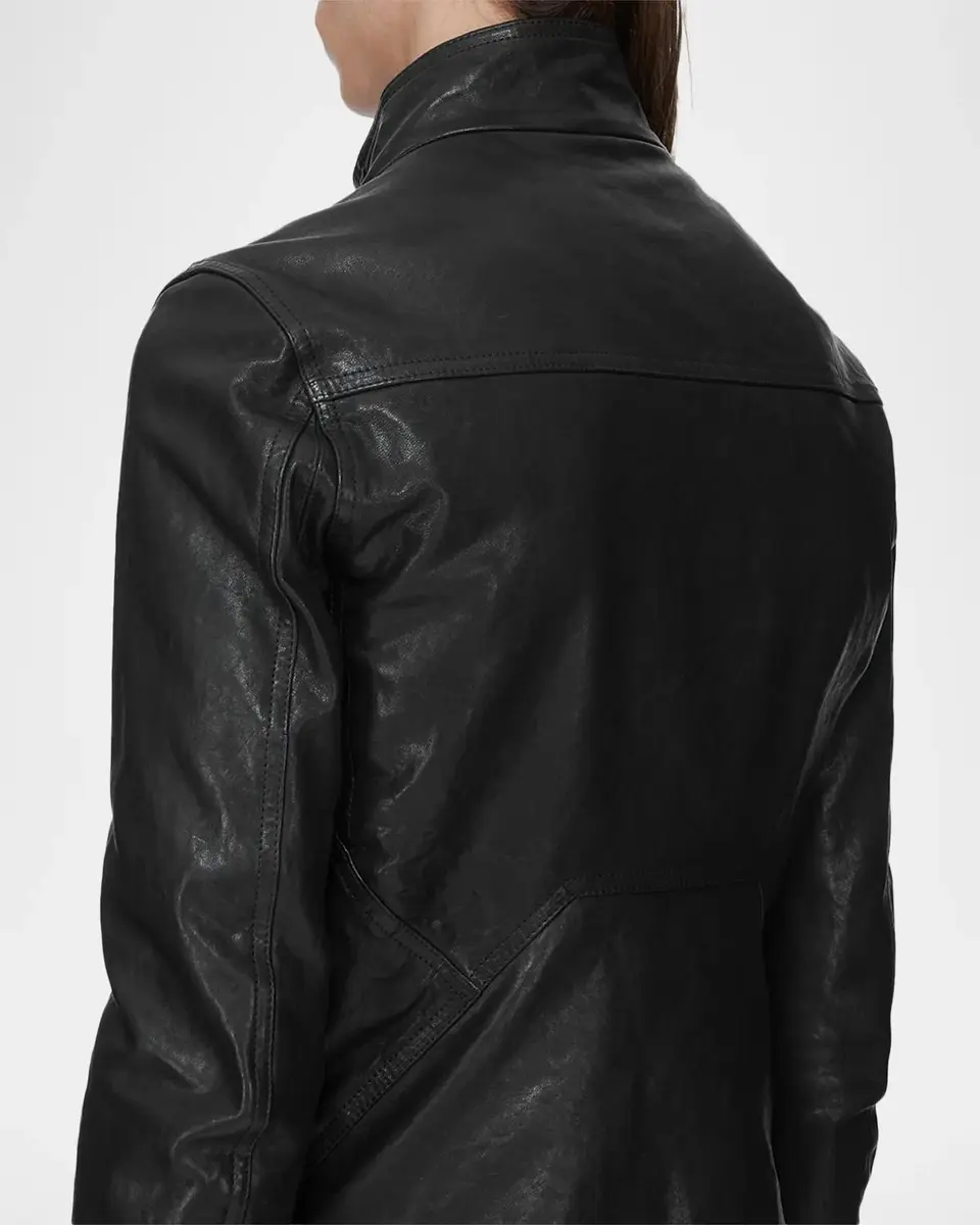 Rick Owens Men's Release Leather Jacket | Thumbnail 6