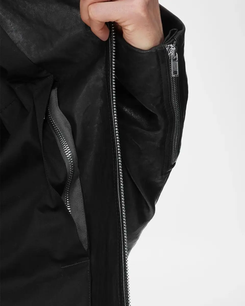 Rick Owens Men's Release Leather Jacket | Thumbnail 7