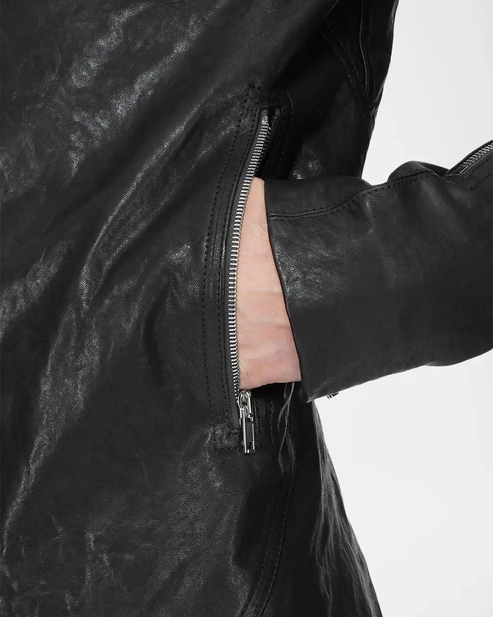 Rick Owens Men's Release Leather Jacket | Thumbnail 8