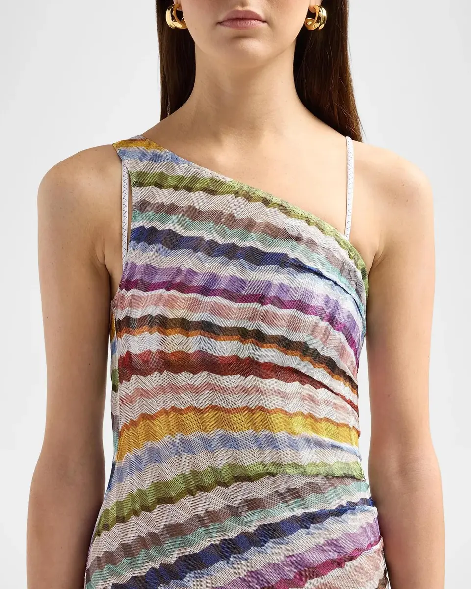 Missoni Tie-Dye Stripe One-Shoulder Mini Dress | Thumbnail 5