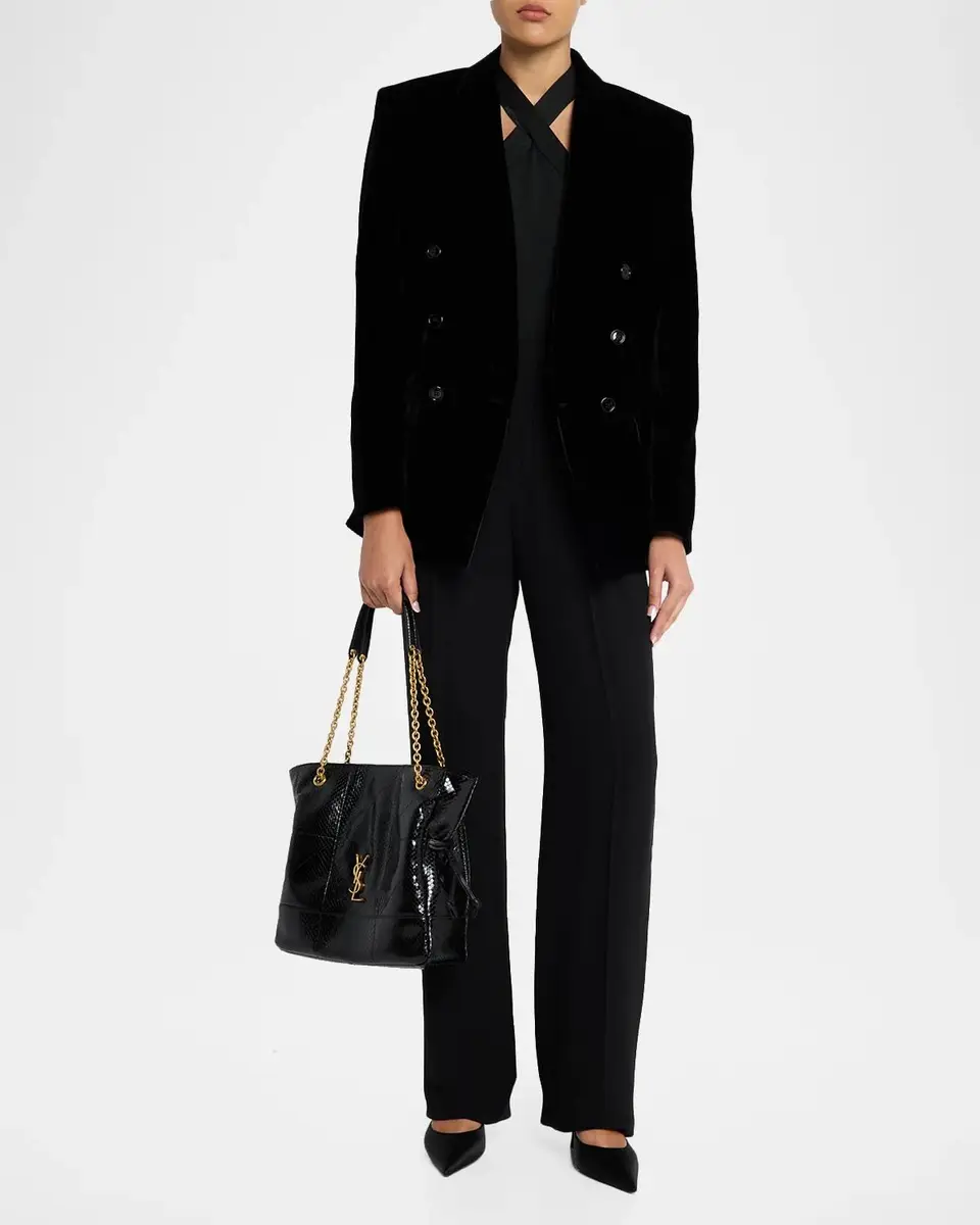 Saint Laurent Jamie Snakeskin Shopping Tote Bag | Thumbnail 5 Saint Laurent Jamie Snakeskin Shopping Tote Bag | Thumbnail 5