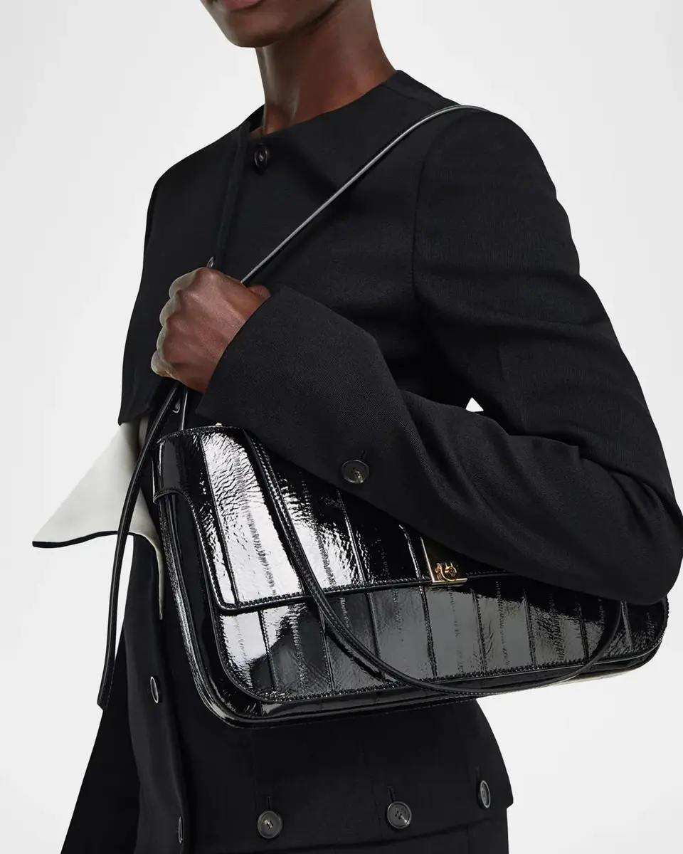 Ferragamo Cara Small Eel-Skin Shoulder Bag | Thumbnail 2 Ferragamo Cara Small Eel-Skin Shoulder Bag | Thumbnail 2