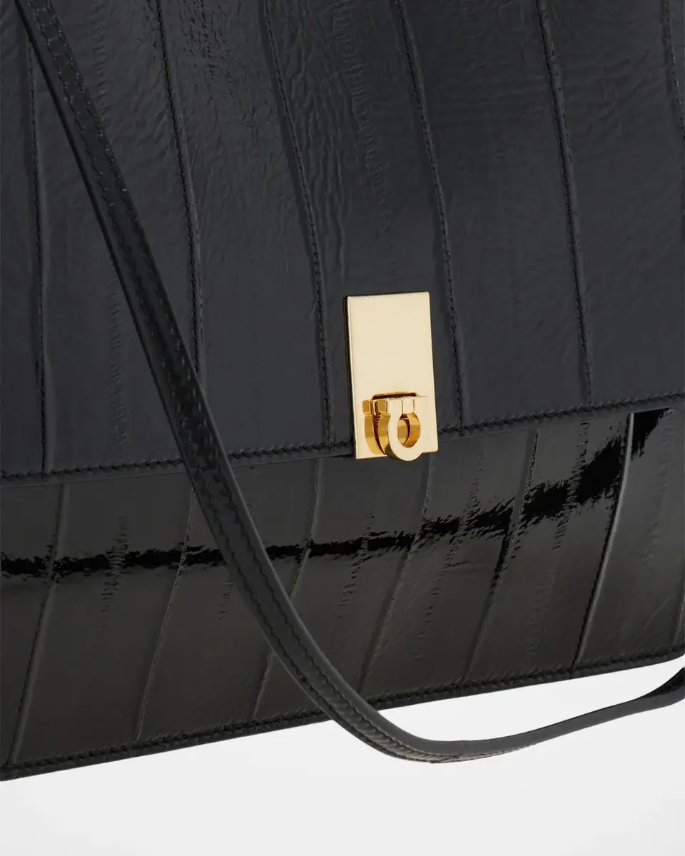 Ferragamo Cara Small Eel-Skin Shoulder Bag | Thumbnail 6 Ferragamo Cara Small Eel-Skin Shoulder Bag | Thumbnail 6