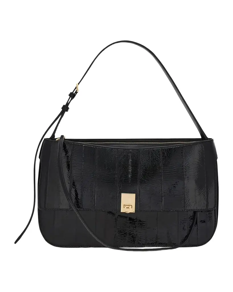 Cara Small Eel-Skin Shoulder Bag Cara Small Eel-Skin Shoulder Bag