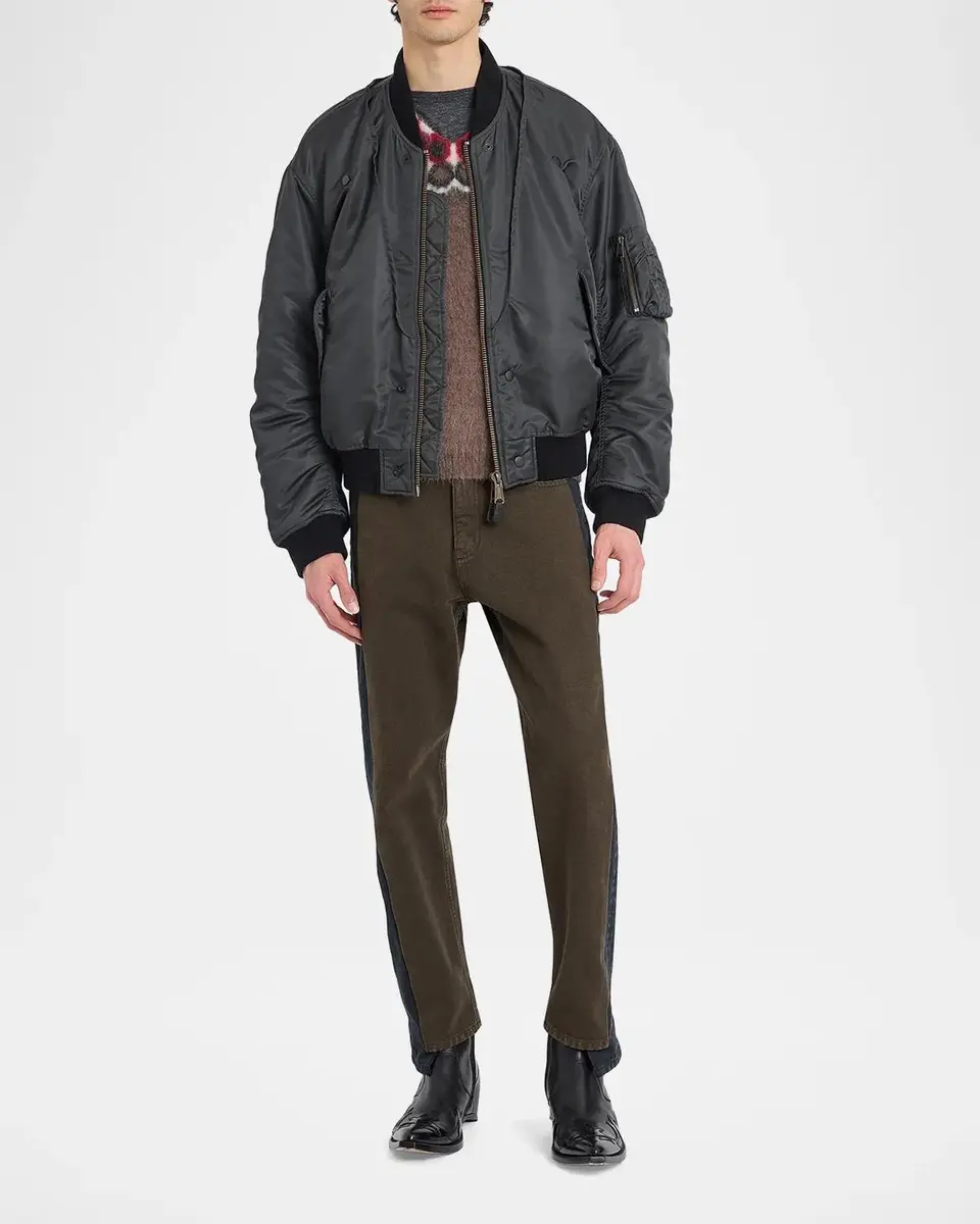Maison Margiela Men's Fair Isle-Inspired Wool-Alpaca V-Neck Sweater | Thumbnail 2 Maison Margiela Men's Fair Isle-Inspired Wool-Alpaca V-Neck Sweater | Thumbnail 2