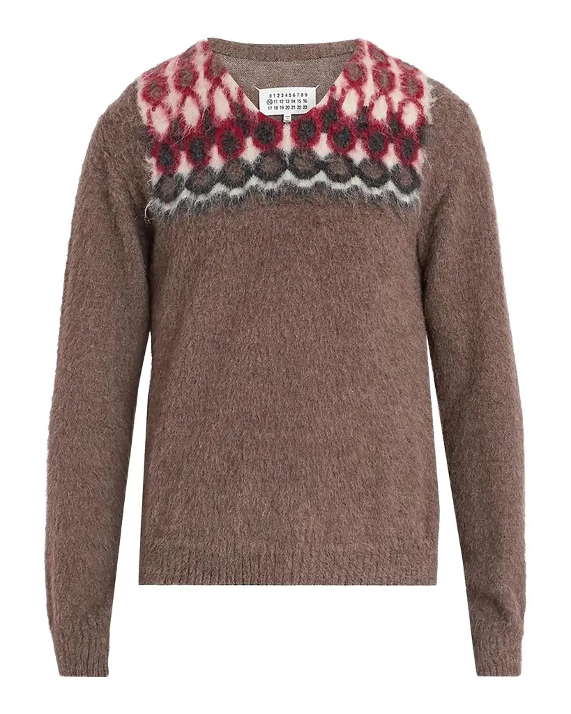 Men's Fair Isle-Inspired Wool-Alpaca V-Neck Sweater Men's Fair Isle-Inspired Wool-Alpaca V-Neck Sweater