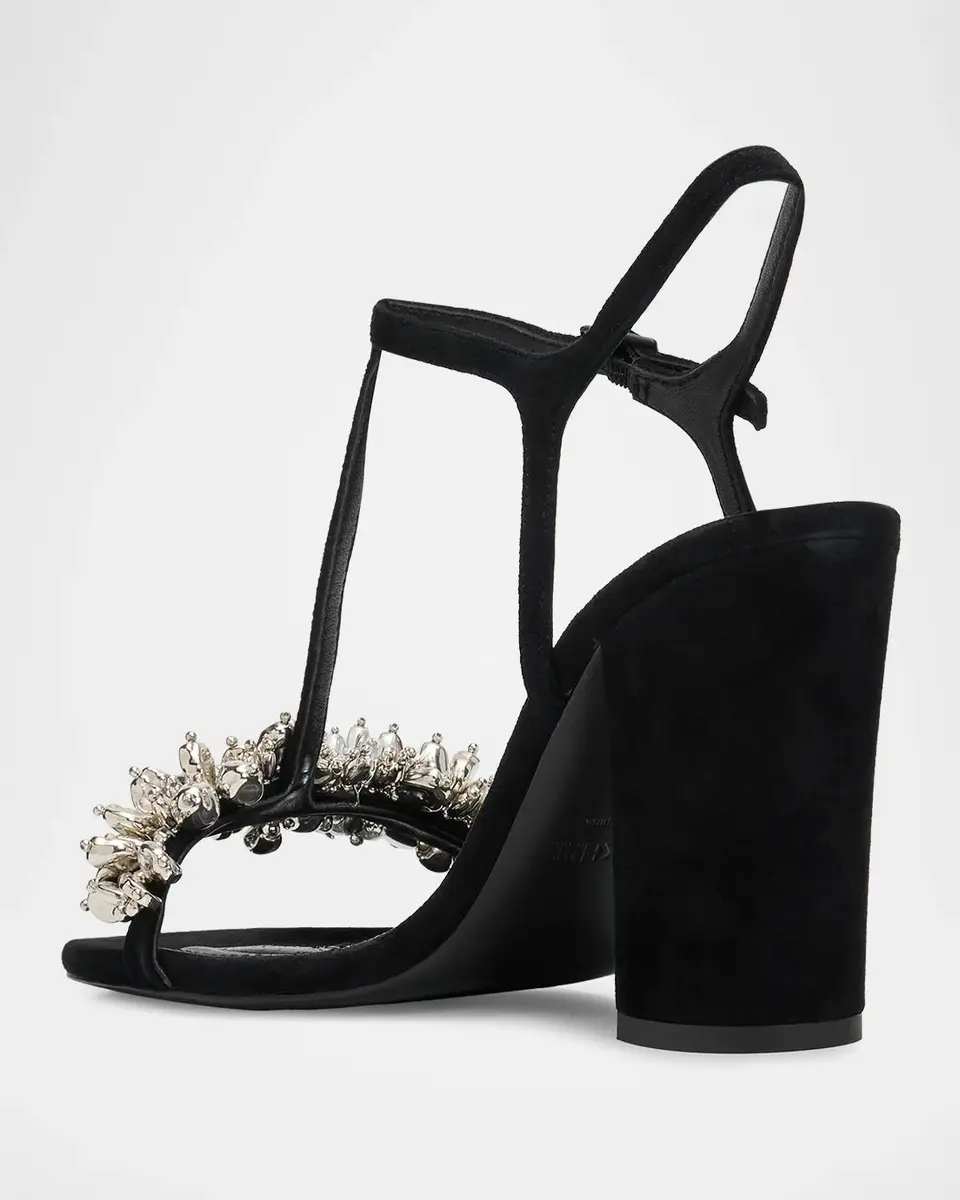 Simkhai Stacey 95MM Embellished Satin Sandals | Thumbnail 4