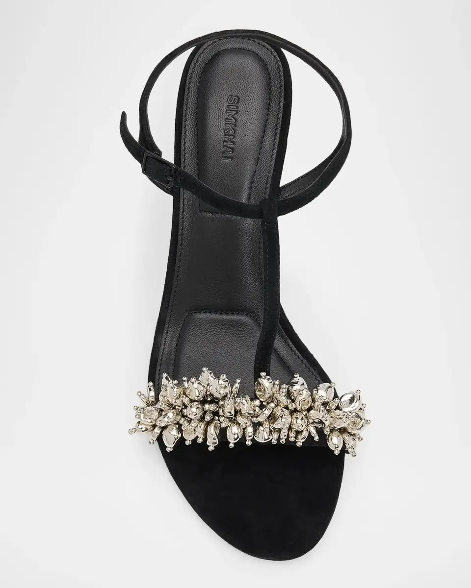 Simkhai Stacey 95MM Embellished Satin Sandals | Thumbnail 6