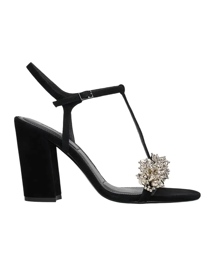 Simkhai Stacey 95MM Embellished Satin Sandals