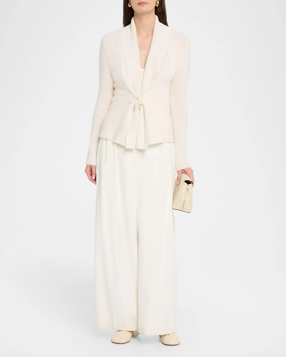 Neiman Marcus Cashmere Collection Cashmere Sequin Shawl-Collar Cardigan | Thumbnail 2 Neiman Marcus Cashmere Collection Cashmere Sequin Shawl-Collar Cardigan | Thumbnail 2