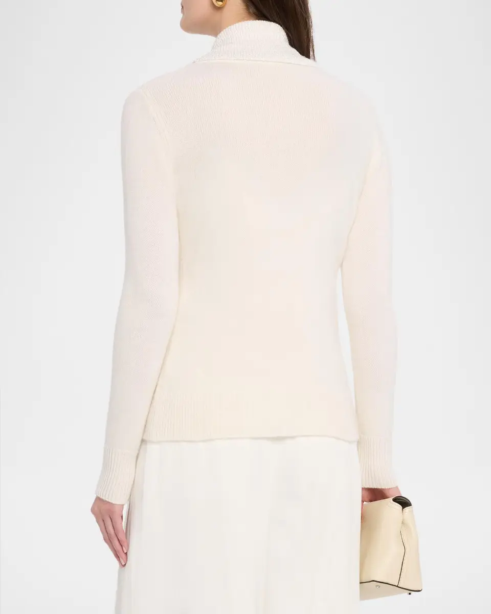 Neiman Marcus Cashmere Collection Cashmere Sequin Shawl-Collar Cardigan | Thumbnail 3 Neiman Marcus Cashmere Collection Cashmere Sequin Shawl-Collar Cardigan | Thumbnail 3