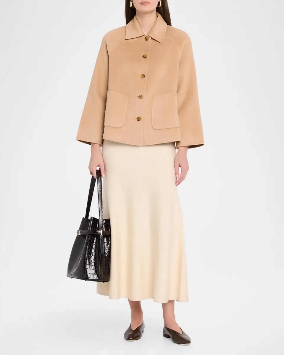 Neiman Marcus Cashmere Collection Double-Faced Cashmere Short Coat | Thumbnail 2 Neiman Marcus Cashmere Collection Double-Faced Cashmere Short Coat | Thumbnail 2