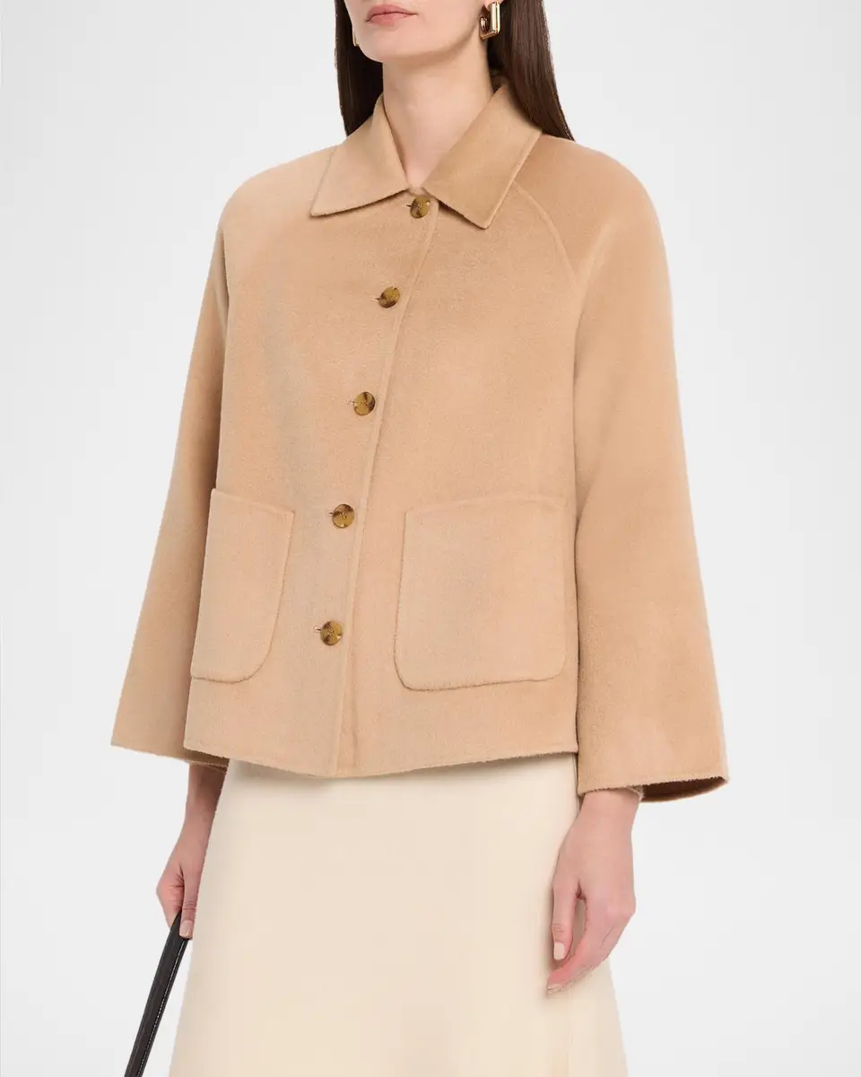 Neiman Marcus Cashmere Collection Double-Faced Cashmere Short Coat | Thumbnail 4 Neiman Marcus Cashmere Collection Double-Faced Cashmere Short Coat | Thumbnail 4