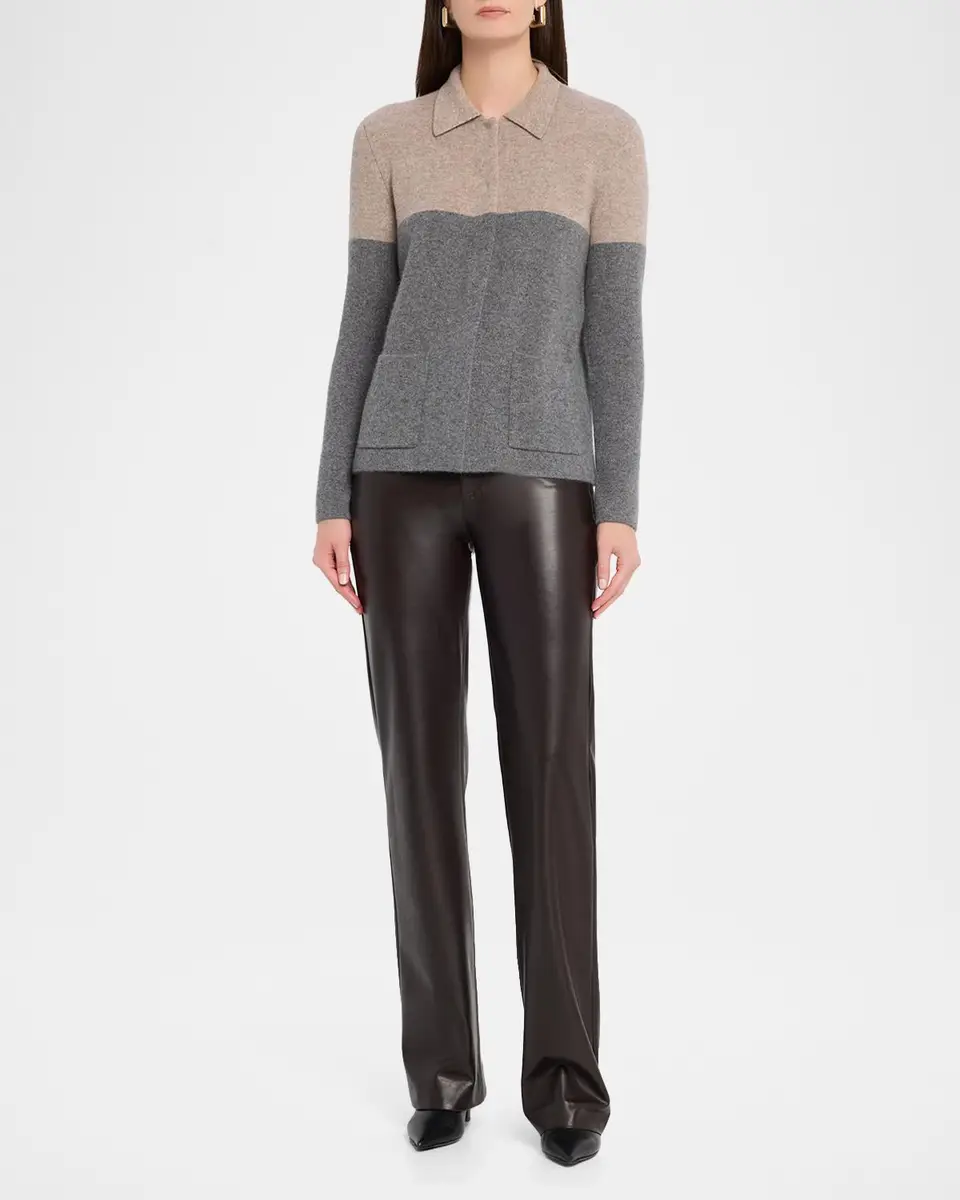 Neiman Marcus Cashmere Collection Cashmere Colorblock Sweater | Thumbnail 2 Neiman Marcus Cashmere Collection Cashmere Colorblock Sweater | Thumbnail 2