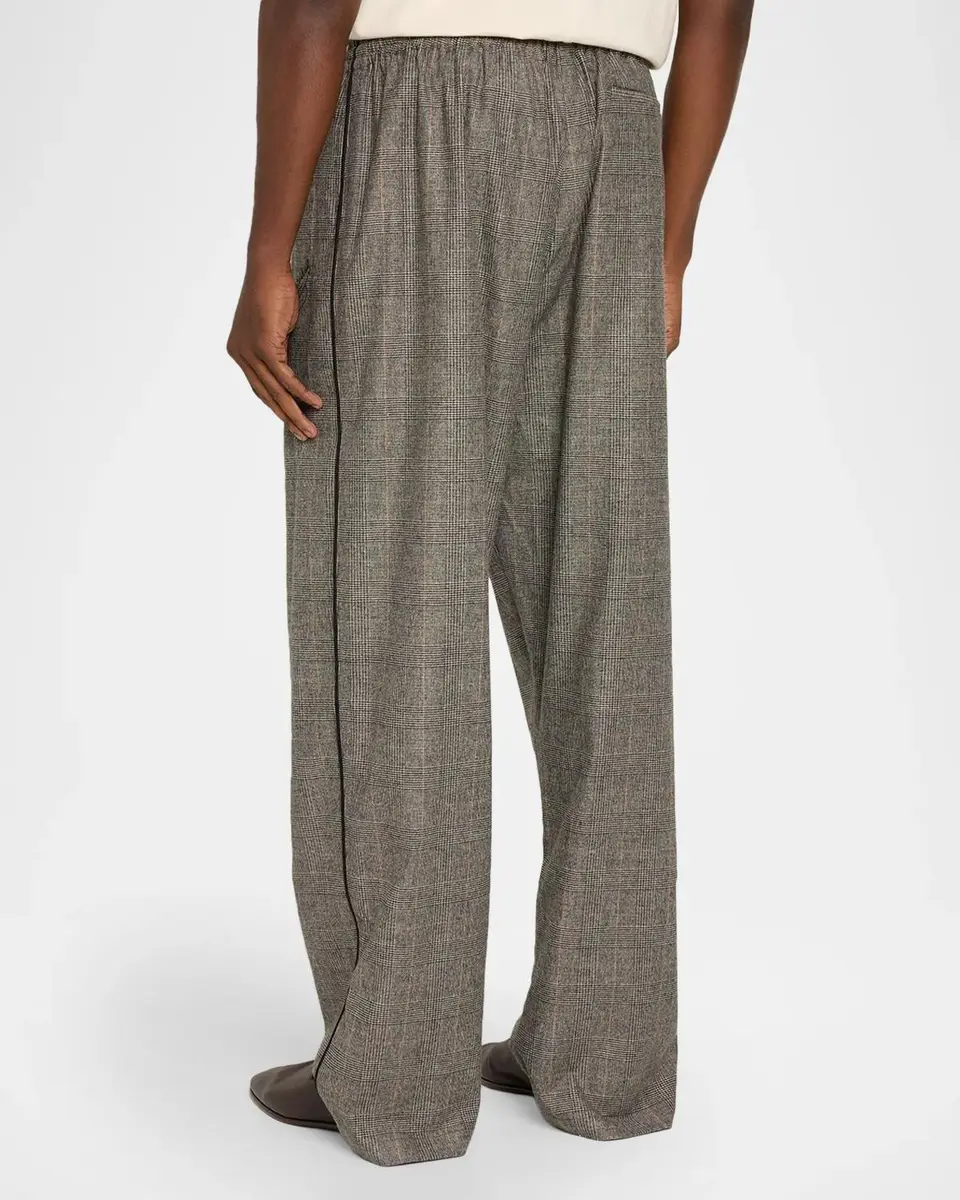 Willy Chavarria Men's Ruff Rider Plaid Cotton Track Pants | Thumbnail 3 Willy Chavarria Men's Ruff Rider Plaid Cotton Track Pants | Thumbnail 3