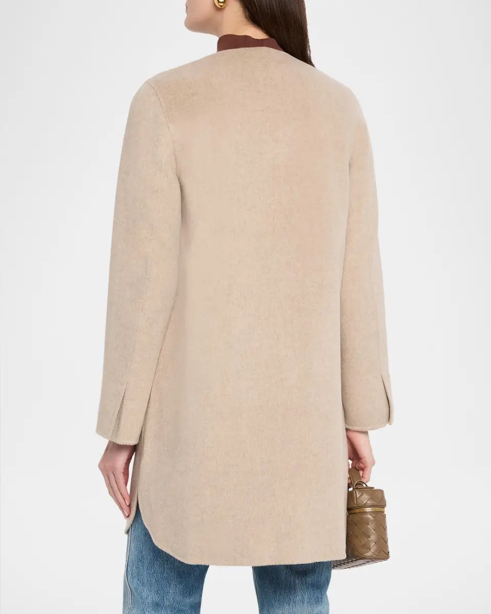 Neiman Marcus Cashmere Collection Double-Faced Cashmere Coat | Thumbnail 3