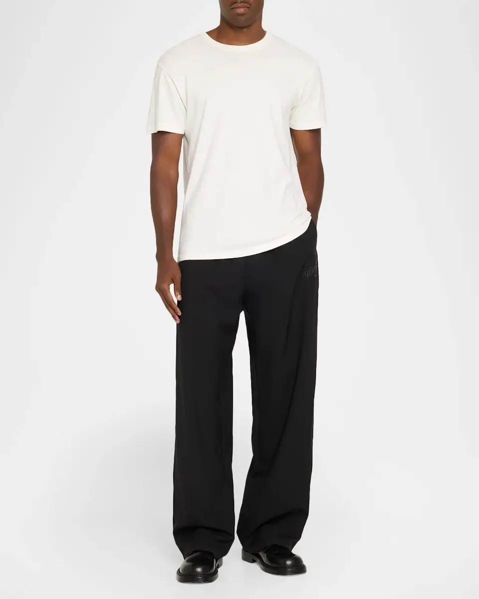 Willy Chavarria Men's Ruff Rider Solid Cotton Track Pants | Thumbnail 2 Willy Chavarria Men's Ruff Rider Solid Cotton Track Pants | Thumbnail 2
