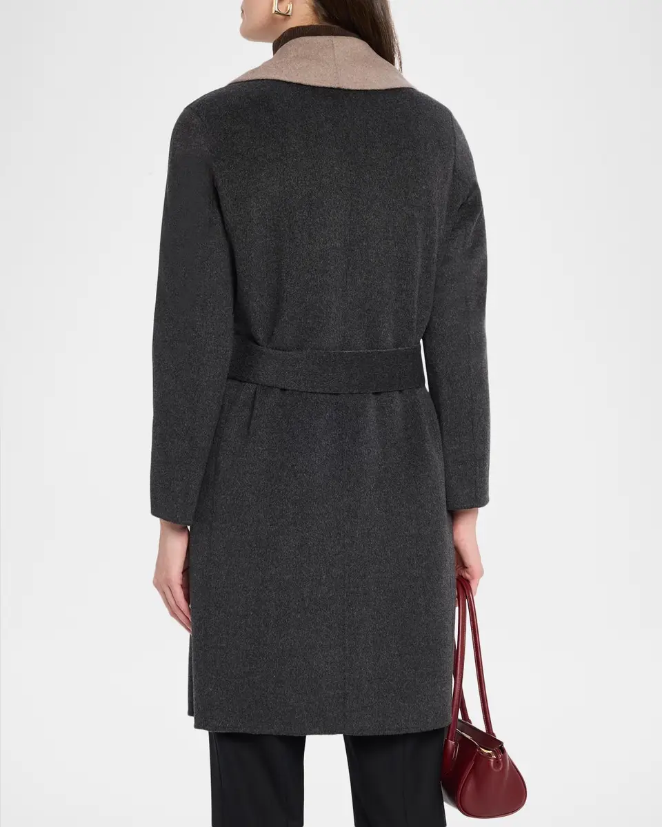 Neiman Marcus Cashmere Collection Double-Face Cashmere Belted Coat | Thumbnail 3 Neiman Marcus Cashmere Collection Double-Face Cashmere Belted Coat | Thumbnail 3
