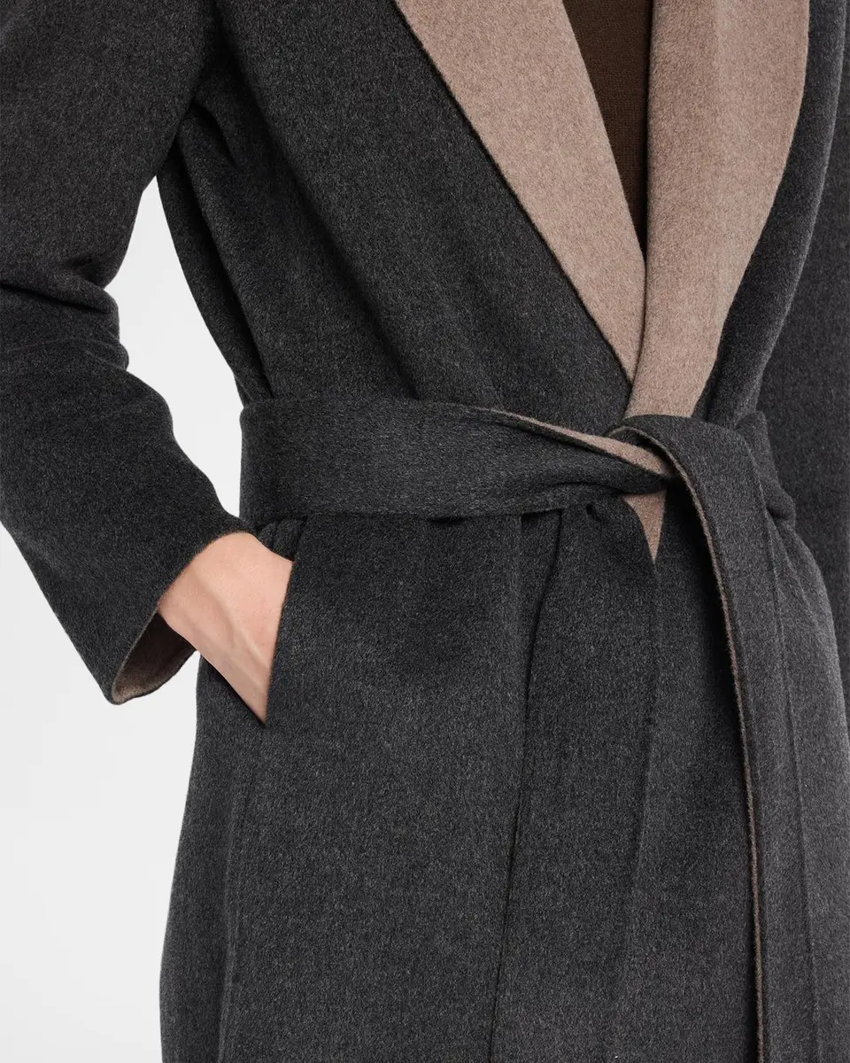 Neiman Marcus Cashmere Collection Double-Face Cashmere Belted Coat | Thumbnail 5 Neiman Marcus Cashmere Collection Double-Face Cashmere Belted Coat | Thumbnail 5