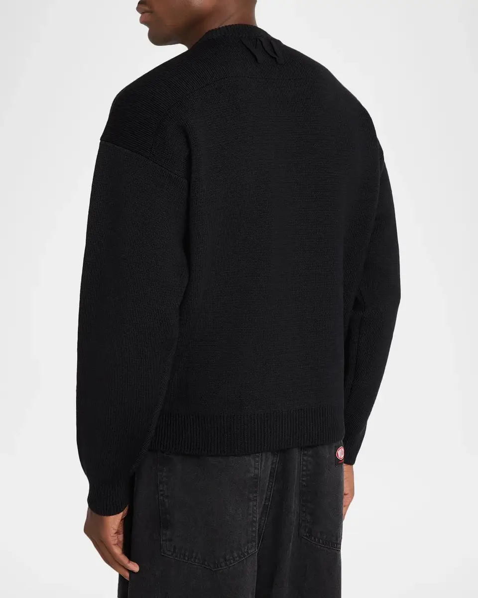 Willy Chavarria Men's Wool Drop-Shoulder Sweater | Thumbnail 3 Willy Chavarria Men's Wool Drop-Shoulder Sweater | Thumbnail 3