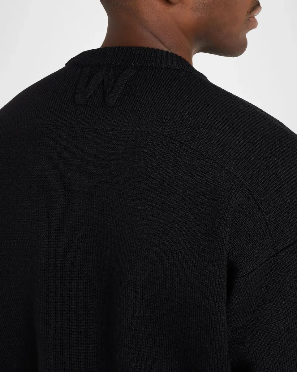 Willy Chavarria Men's Wool Drop-Shoulder Sweater | Thumbnail 5 Willy Chavarria Men's Wool Drop-Shoulder Sweater | Thumbnail 5