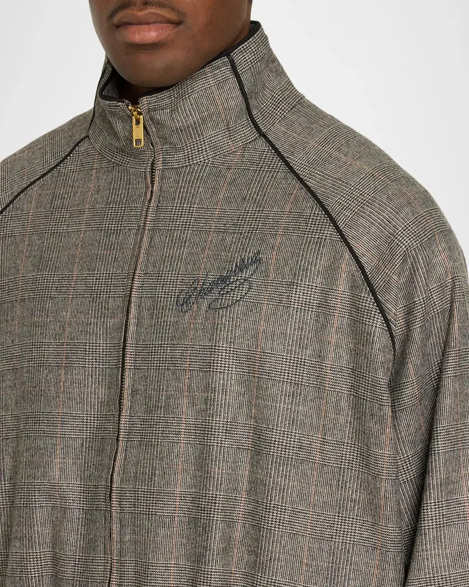 Willy Chavarria Men's Ruff Rider Plaid Wool Track Jacket | Thumbnail 5 Willy Chavarria Men's Ruff Rider Plaid Wool Track Jacket | Thumbnail 5