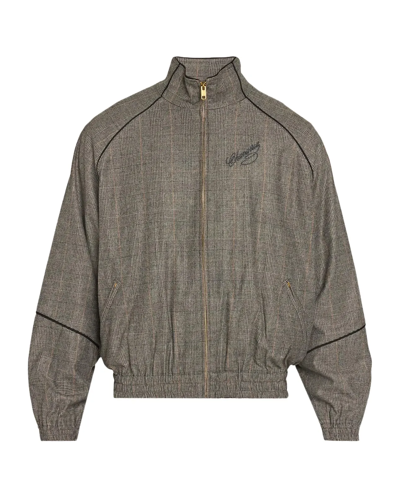 Willy Chavarria Men's Ruff Rider Plaid Wool Track Jacket