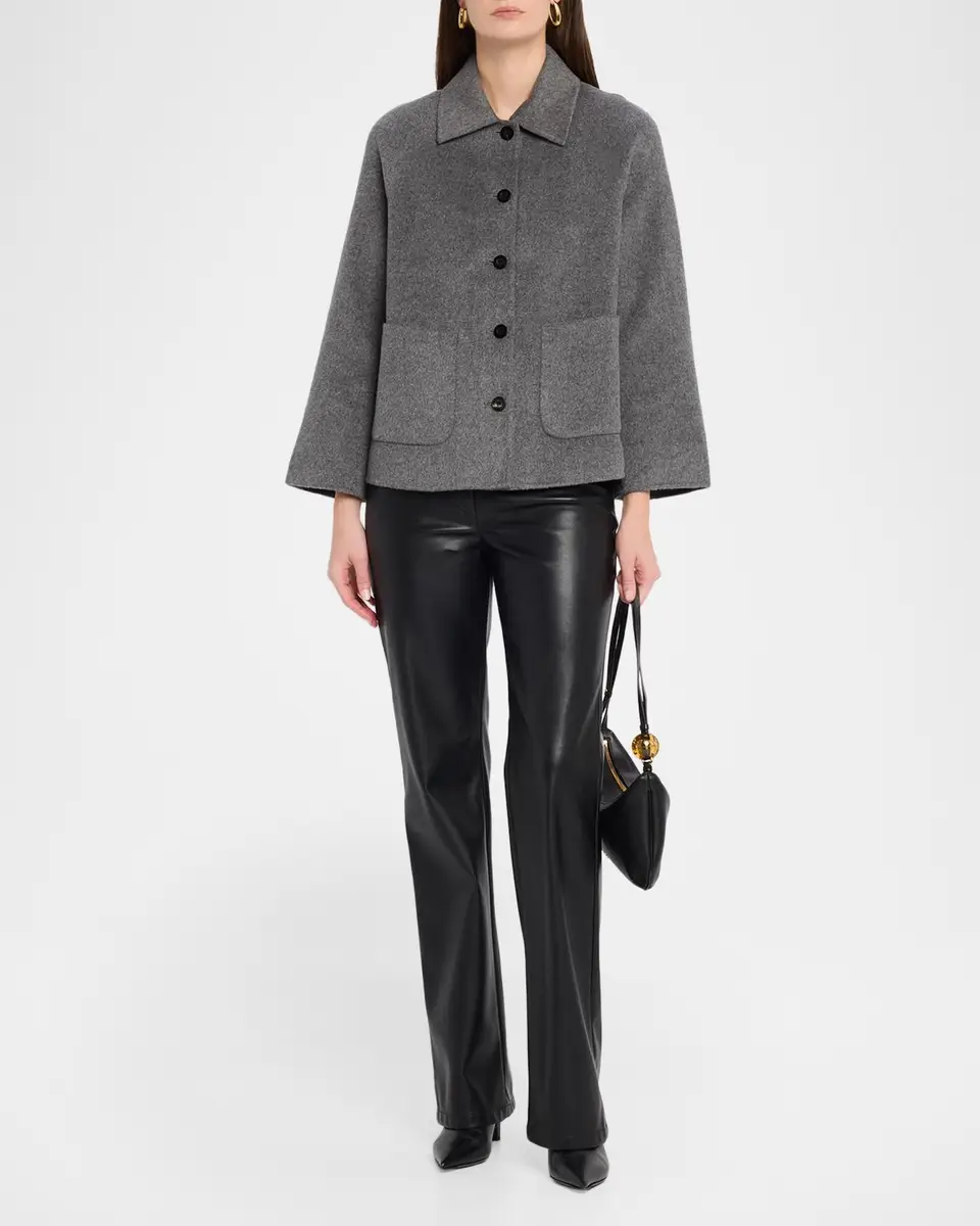 Neiman Marcus Cashmere Collection Double-Faced Cashmere Short Coat | Thumbnail 2 Neiman Marcus Cashmere Collection Double-Faced Cashmere Short Coat | Thumbnail 2