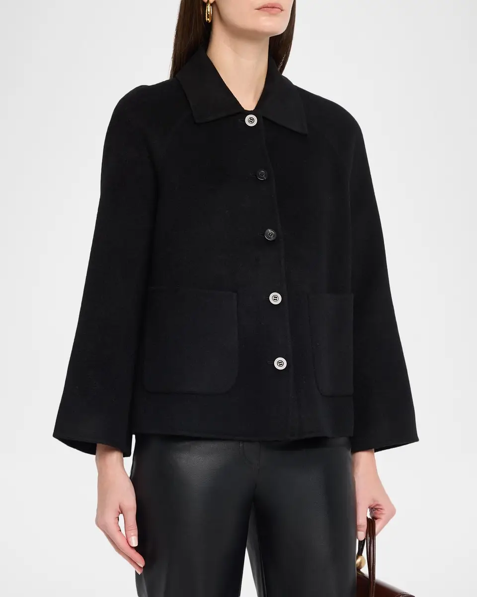Neiman Marcus Cashmere Collection Double-Faced Cashmere Short Coat | Thumbnail 4 Neiman Marcus Cashmere Collection Double-Faced Cashmere Short Coat | Thumbnail 4
