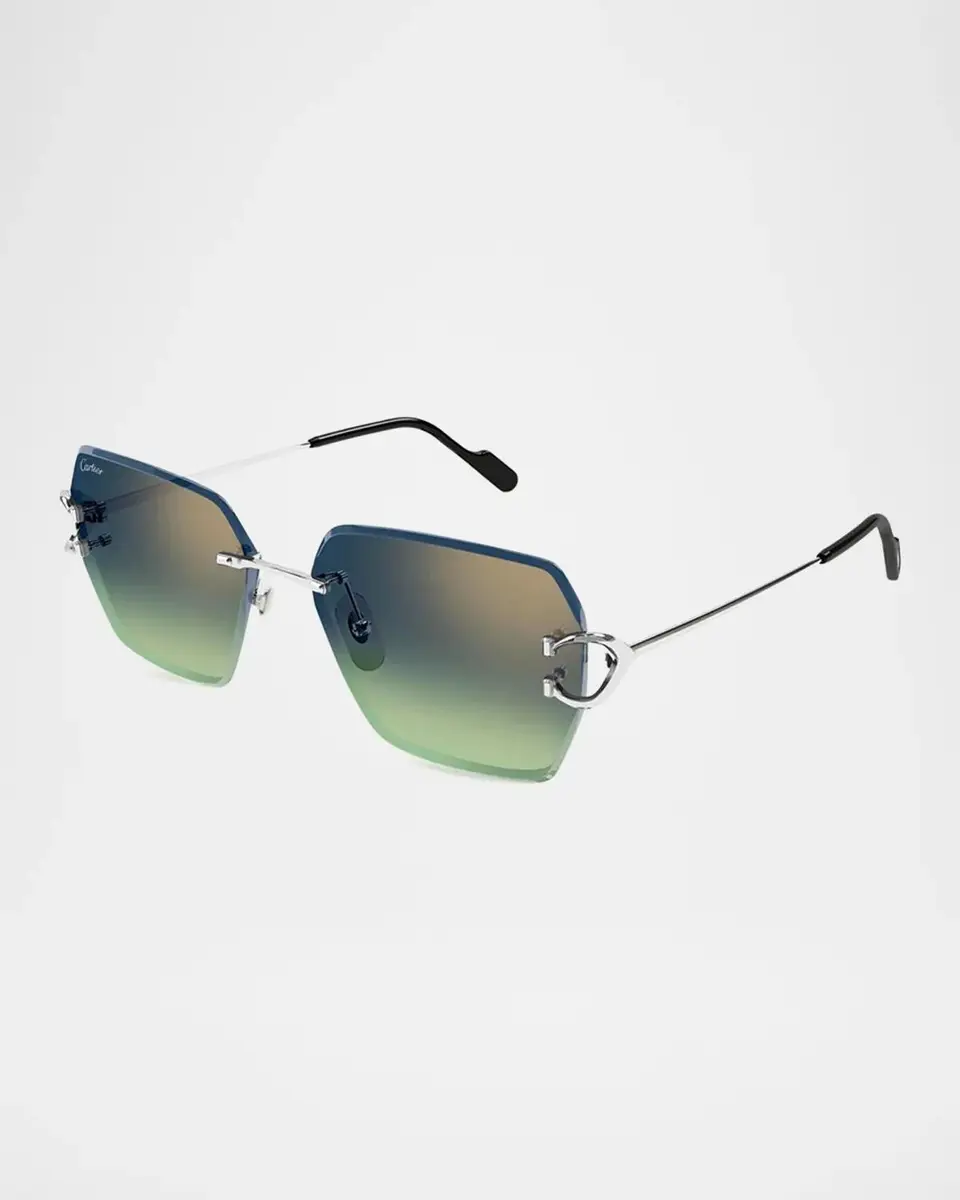 Cartier Motifs De 58MM Platinum-Plated Butterfly Sunglasses | Thumbnail 2 Cartier Motifs De 58MM Platinum-Plated Butterfly Sunglasses | Thumbnail 2