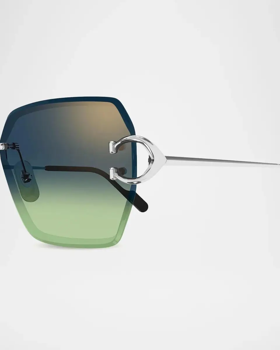 Cartier Motifs De 58MM Platinum-Plated Butterfly Sunglasses | Thumbnail 3 Cartier Motifs De 58MM Platinum-Plated Butterfly Sunglasses | Thumbnail 3