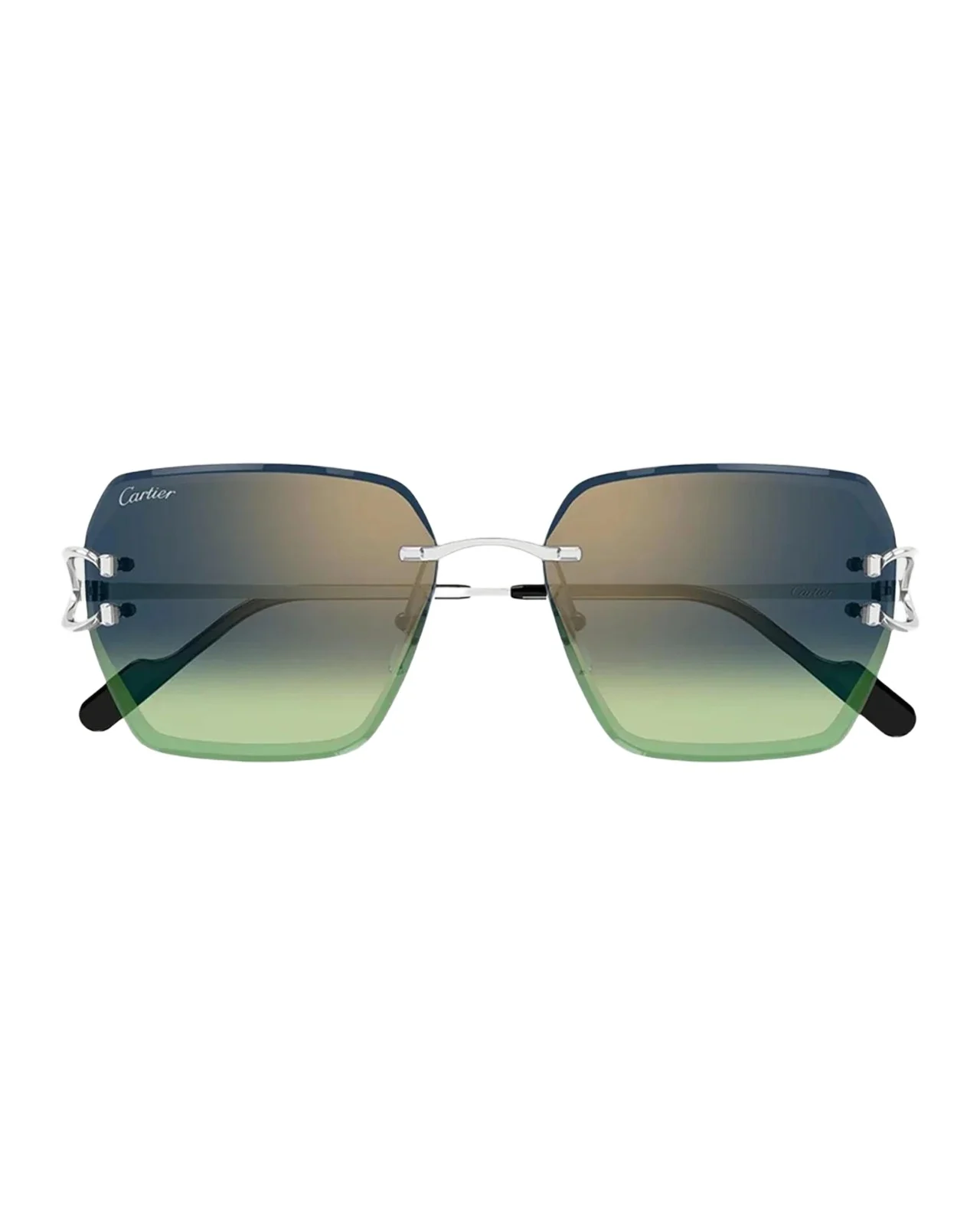 Cartier Motifs De 58MM Platinum-Plated Butterfly Sunglasses